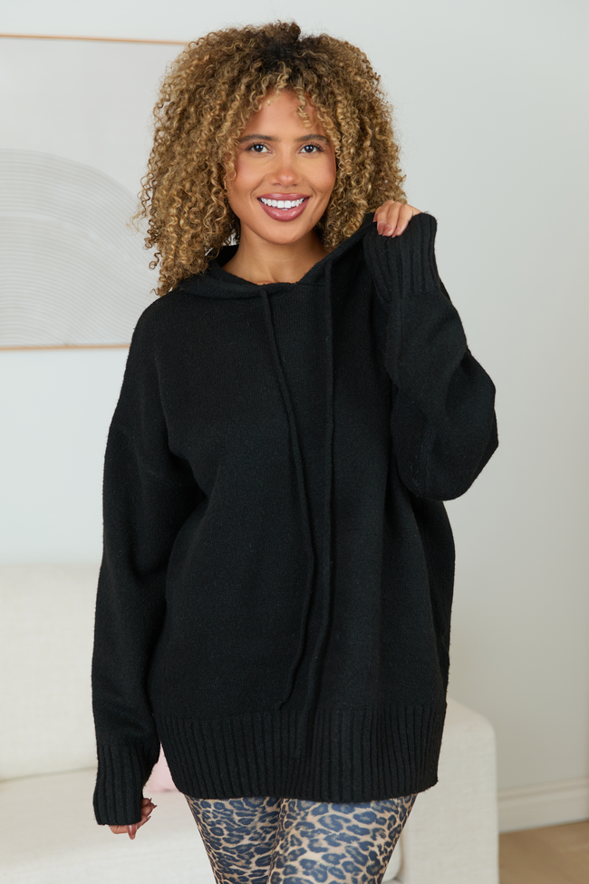 Etta Black Hooded Sweater SALE