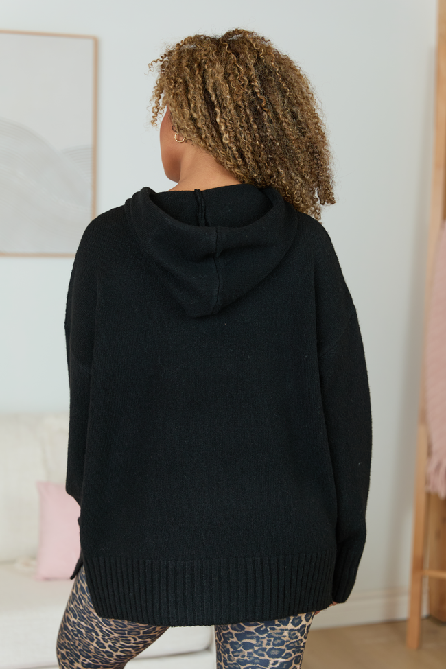 Etta Black Hooded Sweater SALE