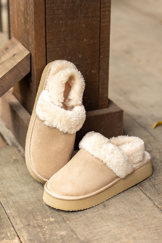 Greer Sand Slingback Platform Slippers SALE