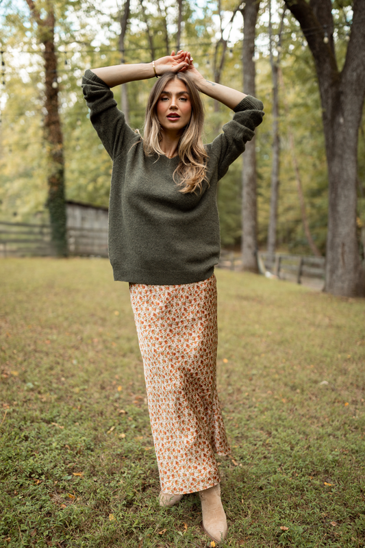 Naomi Tan Multi Flower Maxi Skirt