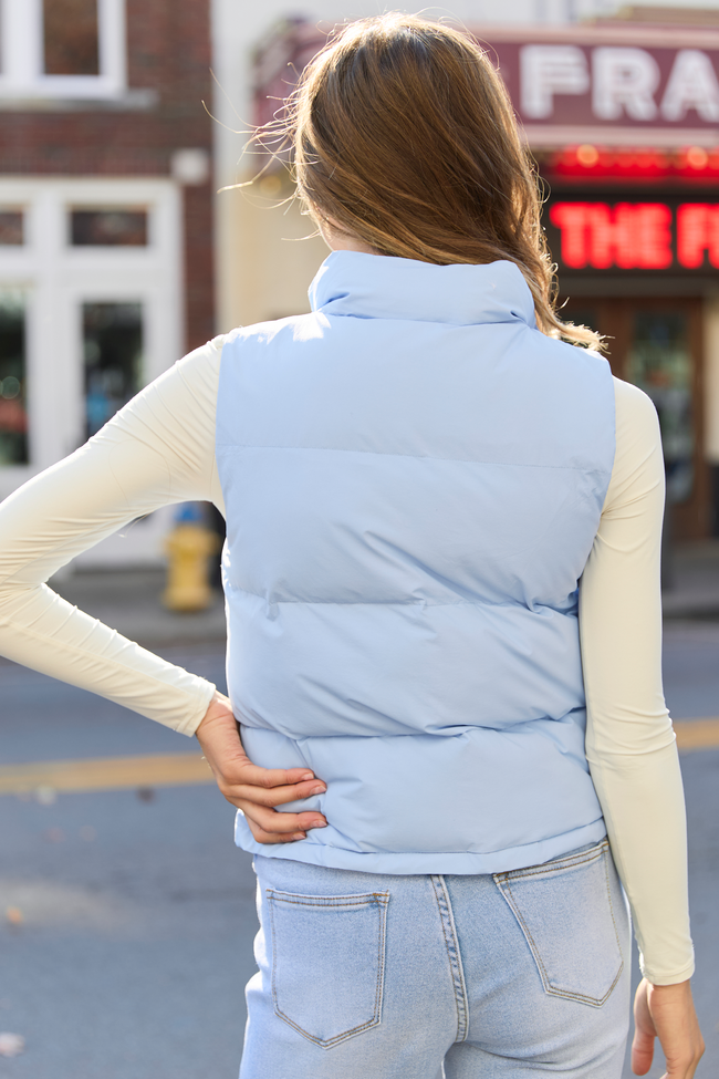 Liberty Frost Blue Bow Puffer Vest SALE