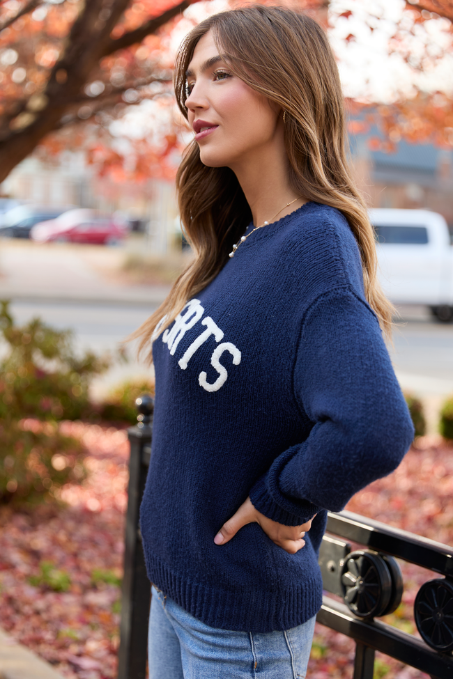 Tatum Go Sports Navy Blue Sweater SALE