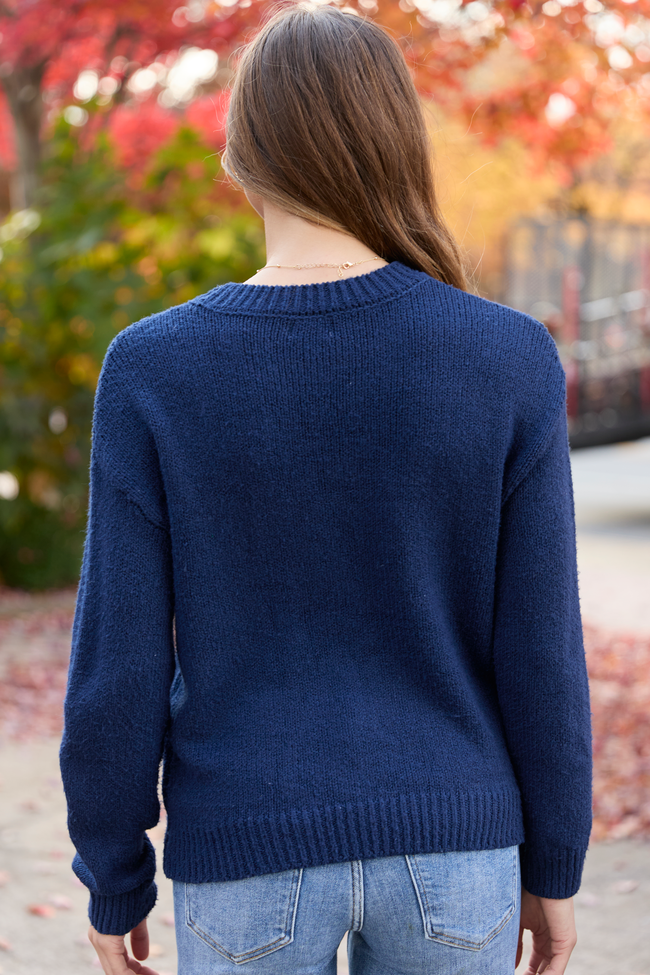 Tatum Go Sports Navy Blue Sweater SALE