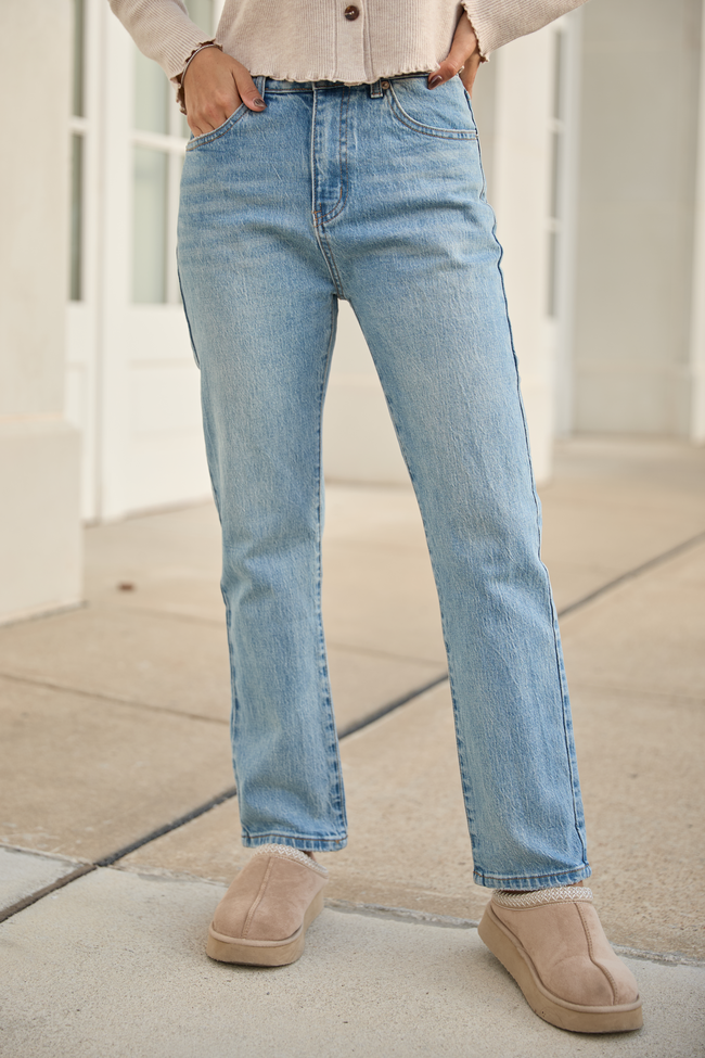 Millie Medium Wash Straight Leg Jeans