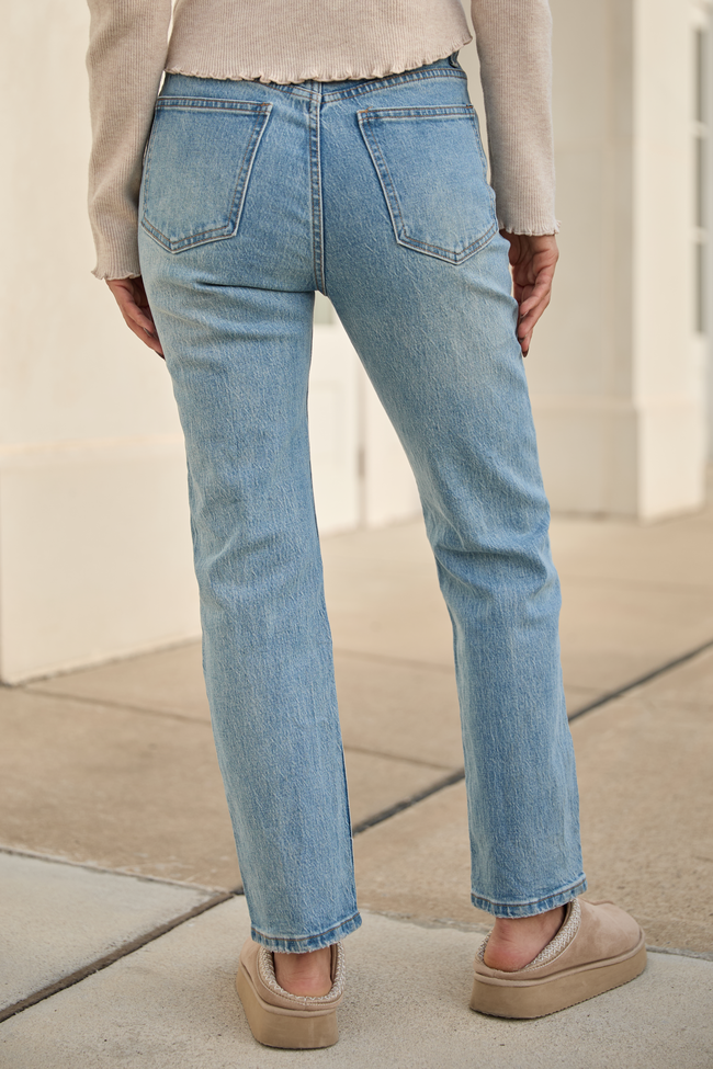 Millie Medium Wash Straight Leg Jeans