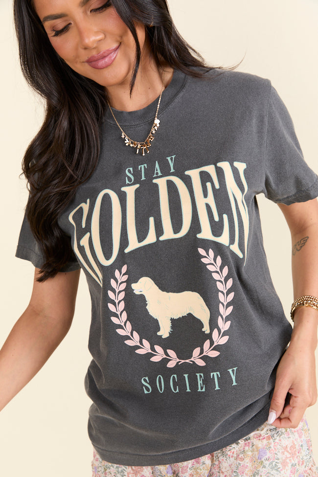 Stay Golden Society Dark Grey Graphic Tee