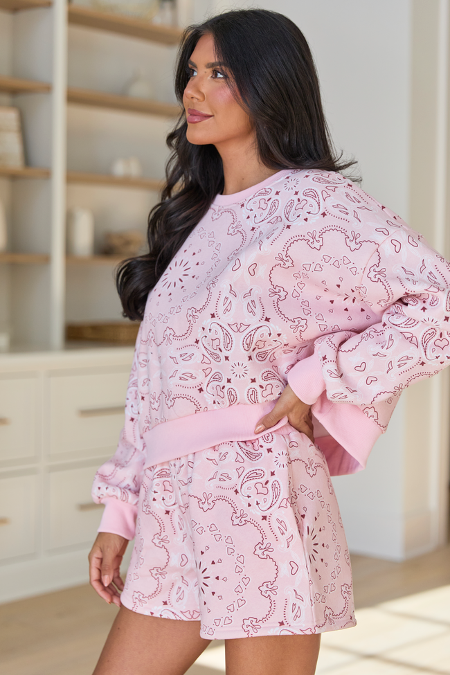 Lilah Pink Paisley Lounge Set SALE
