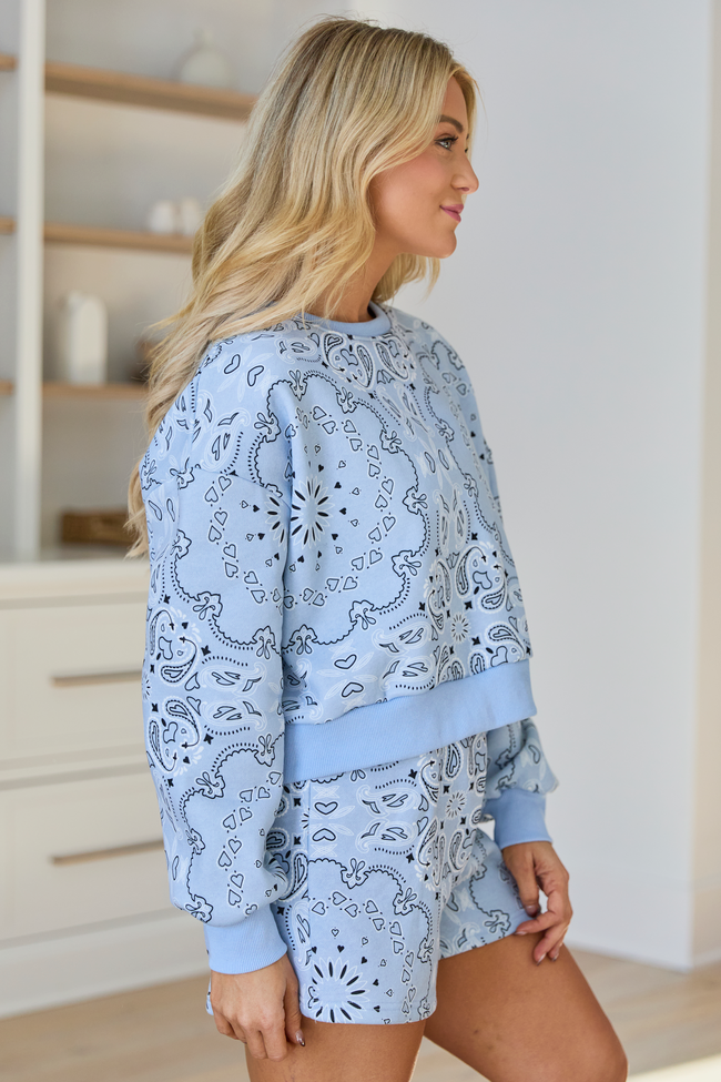 Lilah Blue Paisley Lounge Set SALE