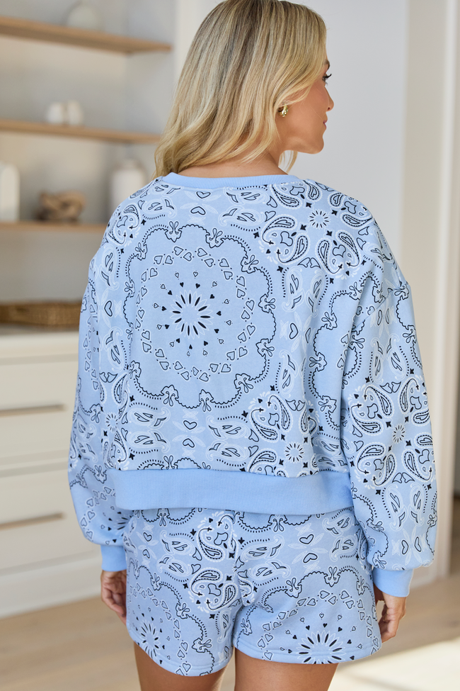 Lilah Blue Paisley Lounge Set SALE