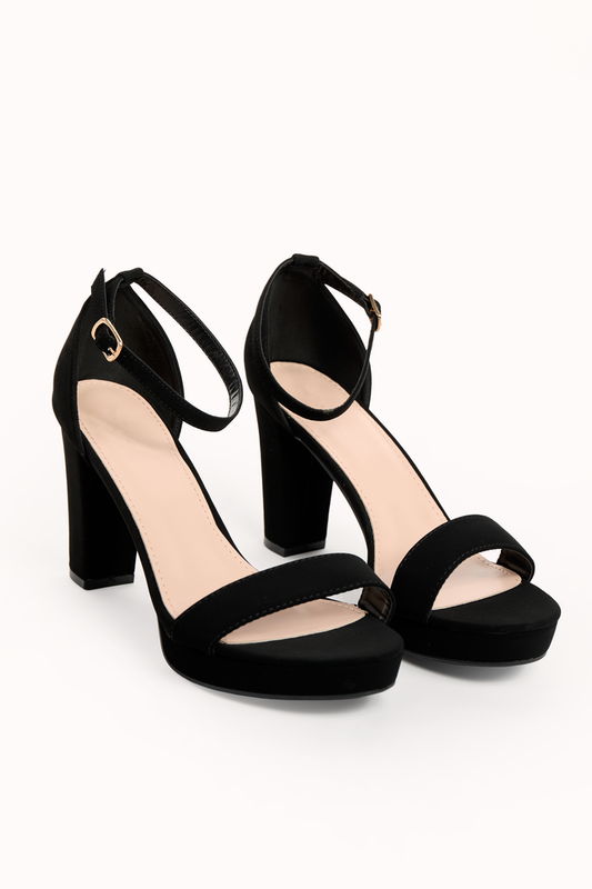 Asia Black Platform Heels