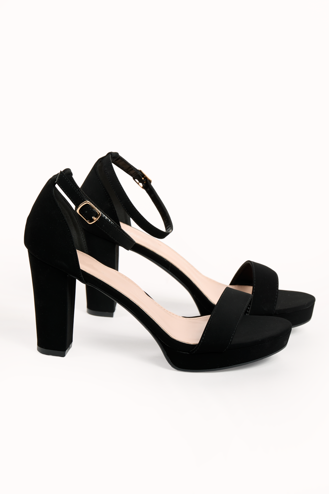 Asia Black Platform Heels