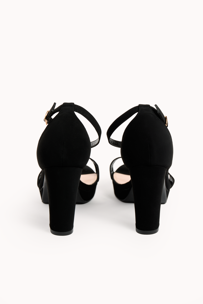 Asia Black Platform Heels