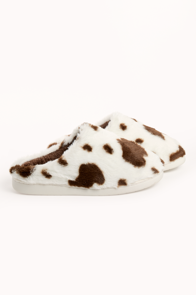 Lucila Cow Print Slippers SALE