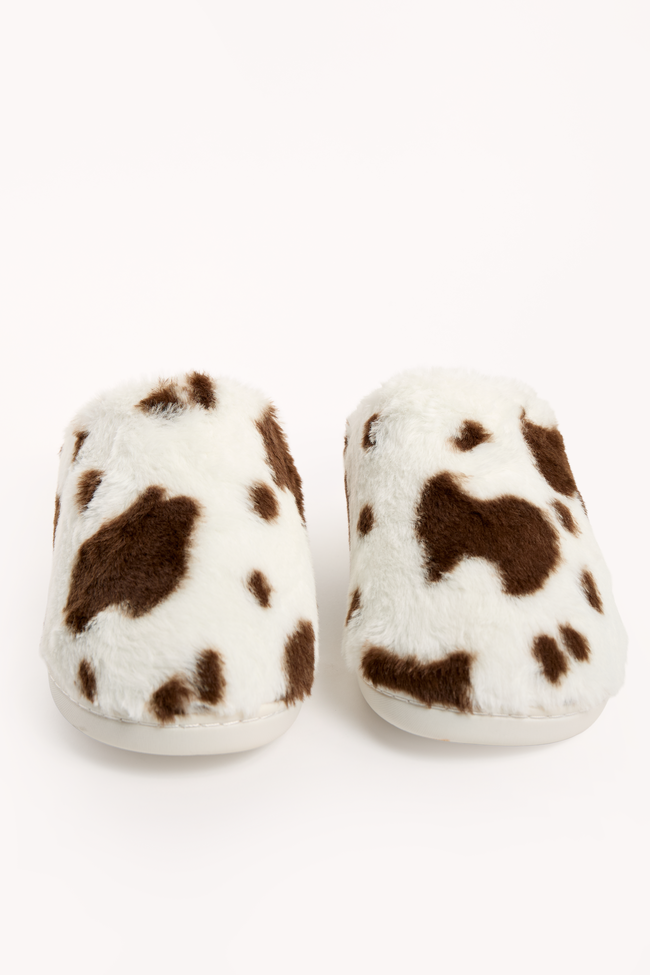 Lucila Cow Print Slippers SALE