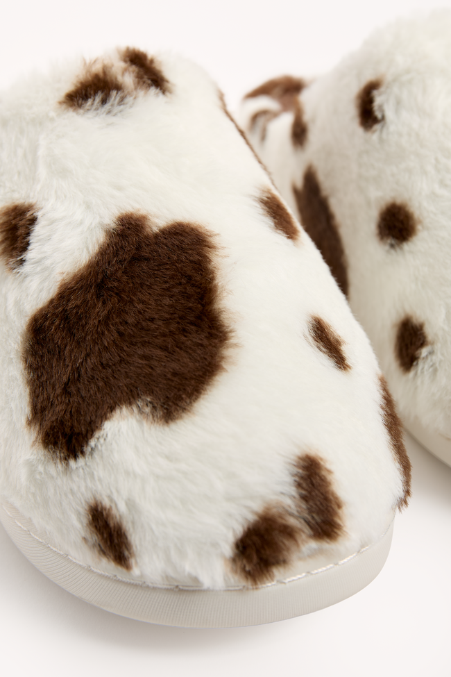 Lucila Cow Print Slippers SALE
