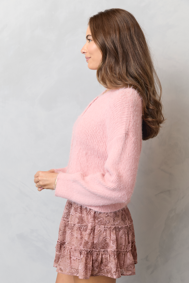 Teddy Pink Fuzzy Cardigan SALE