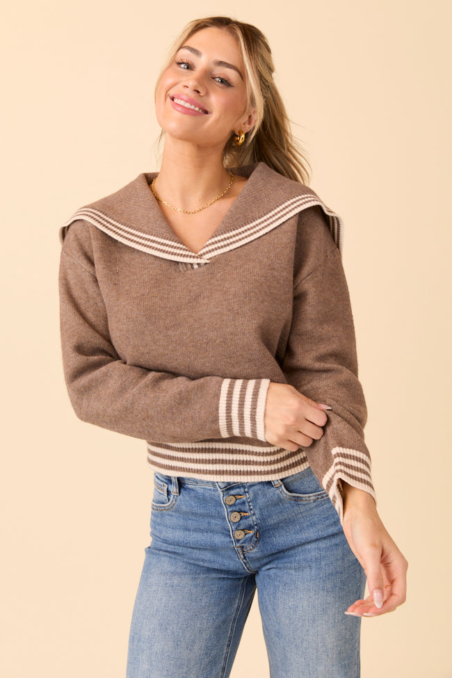 Oliver Tan Sailor Collar Sweater