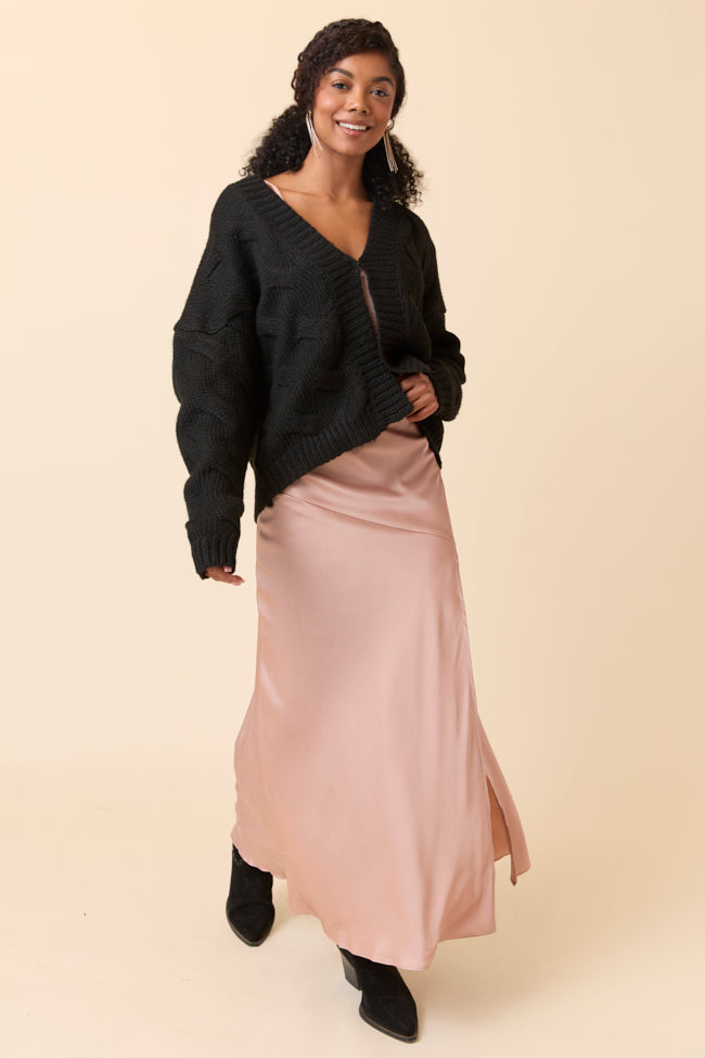 Gigi Blush Side Slit Skirt