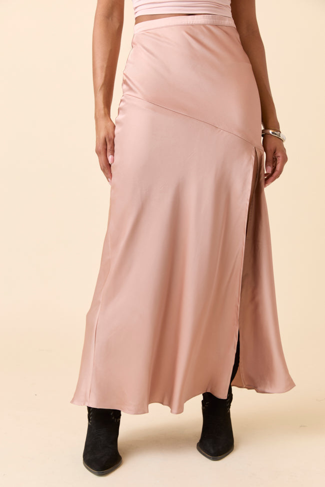 Gigi Blush Side Slit Skirt