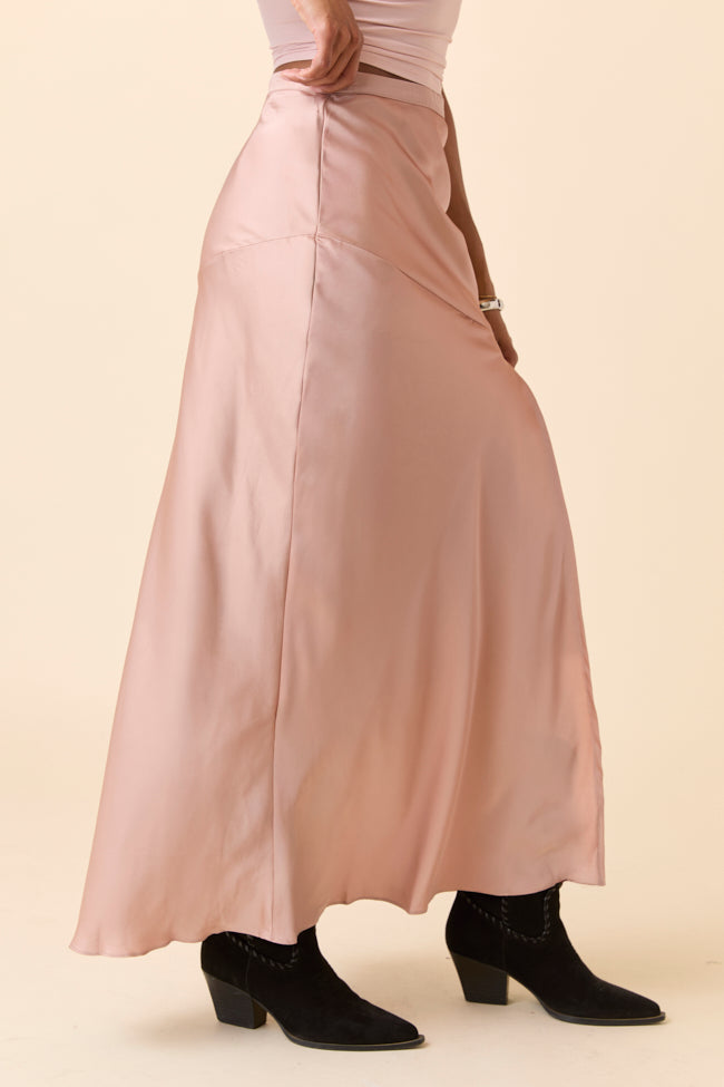 Gigi Blush Side Slit Skirt