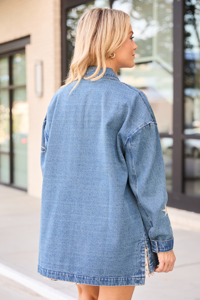 Scout Western Print Oversized Denim Shirt FINAL SALE