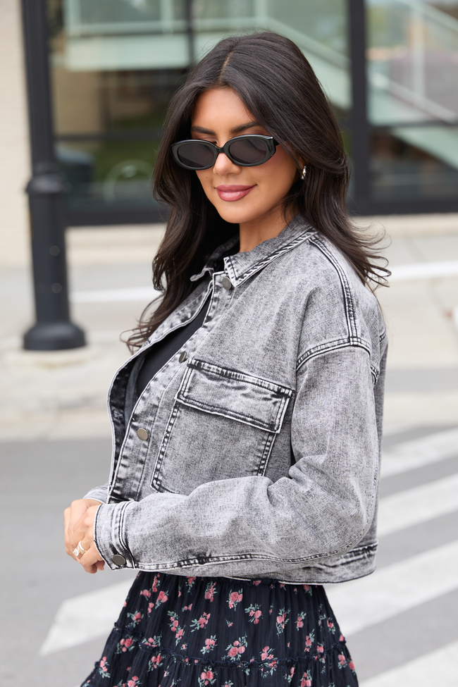 My Favorite Black Wash Denim Jacket
