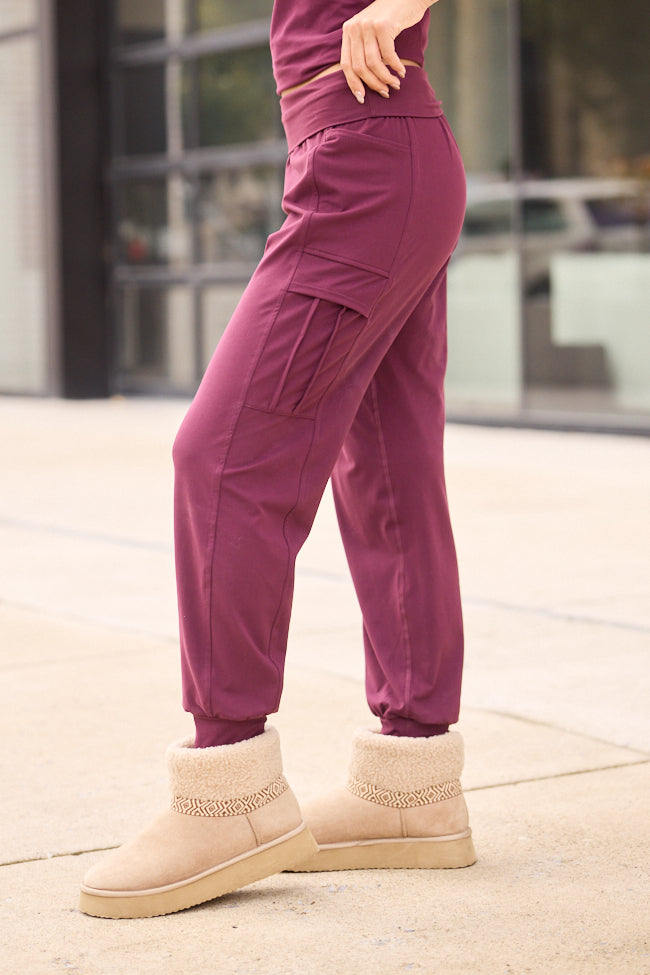 Randi Burgundy Joggers