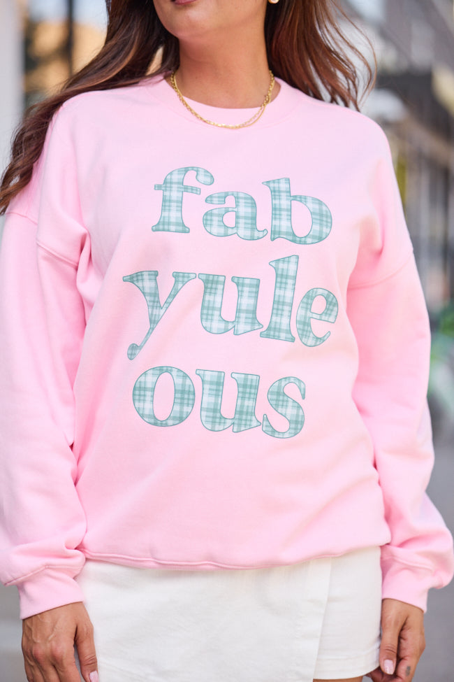 Fabyuleous Light Pink Graphic Sweatshirt
