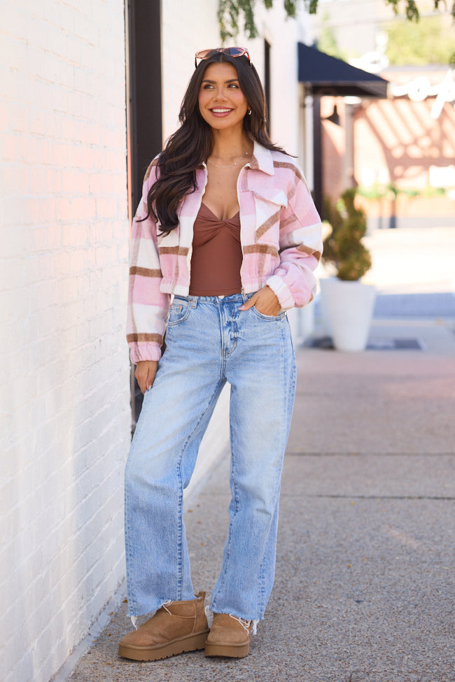 Finley Pink Plaid Jacket FINAL SALE