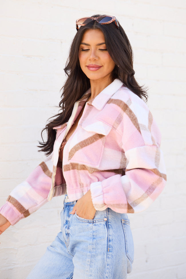 Finley Pink Plaid Jacket FINAL SALE