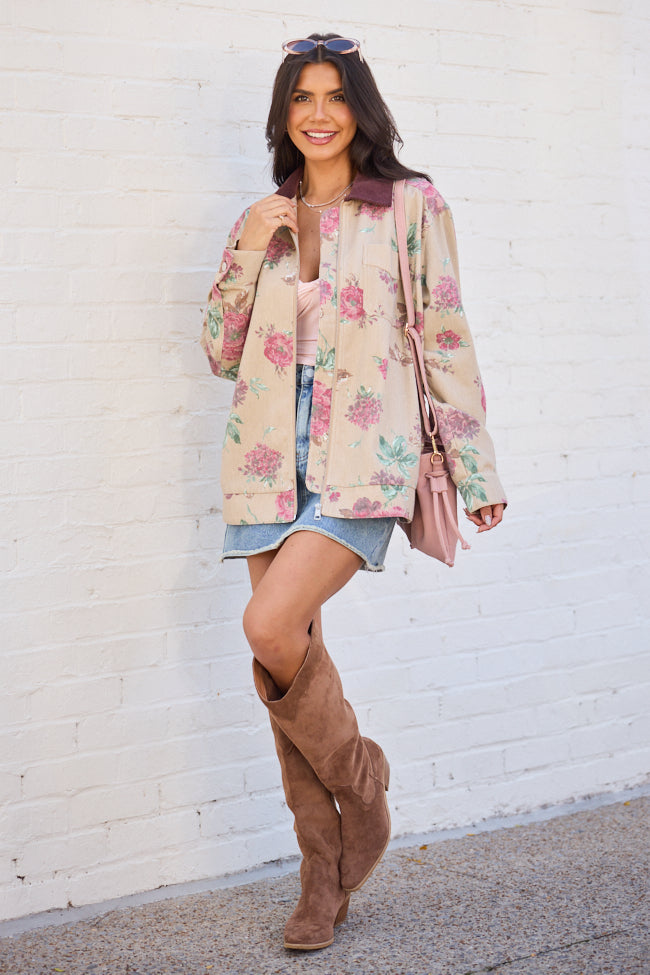 Lucy Brown Floral Jacket