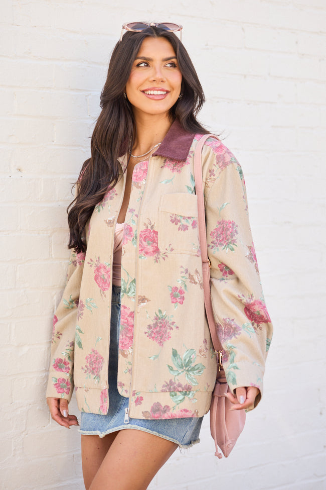 Lucy Brown Floral Jacket