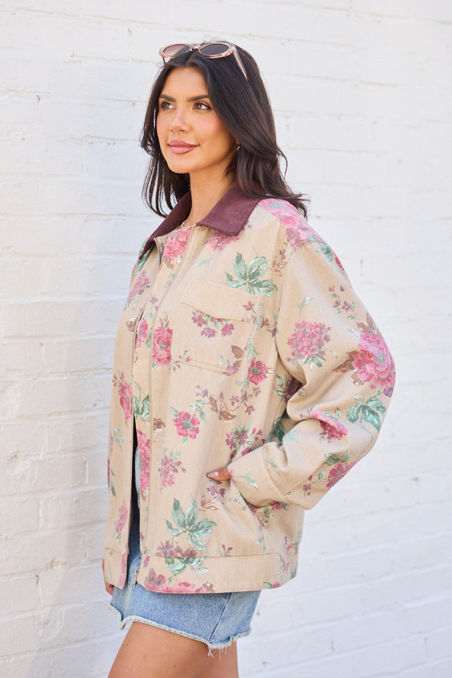 Lucy Brown Floral Jacket