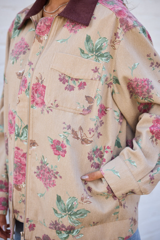 Lucy Brown Floral Jacket