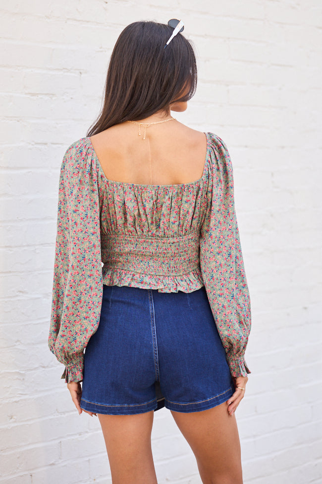 Shalyn Ditsy Floral Smocked Top