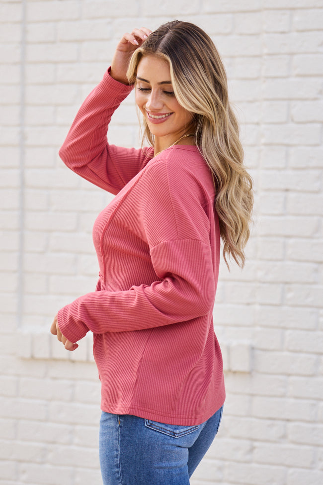 Kenna Rose Long Sleeve Henley Top