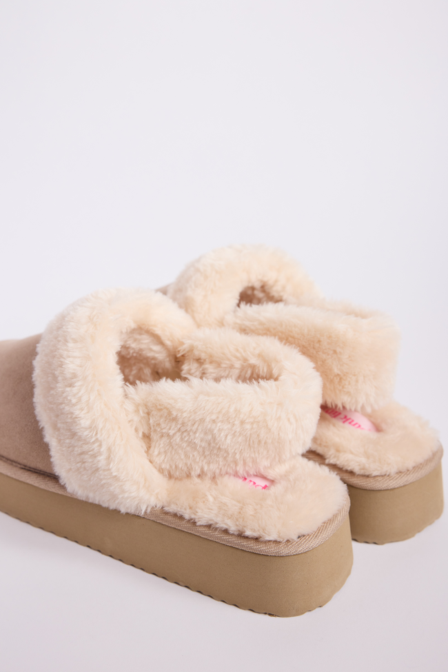 Greer Sand Slingback Platform Slippers SALE
