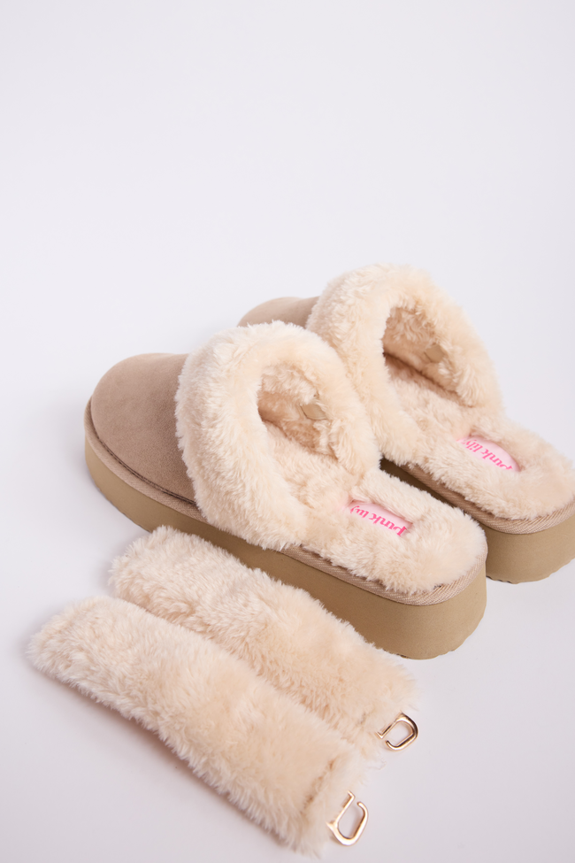 Greer Sand Slingback Platform Slippers SALE