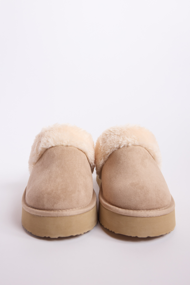 Greer Sand Slingback Platform Slippers SALE