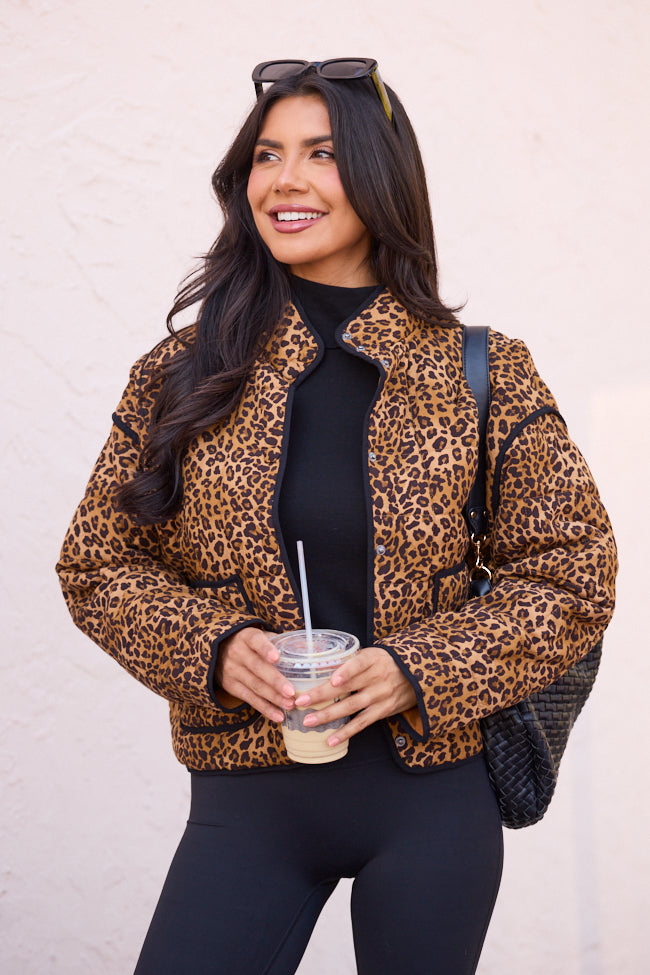 Sterling Leopard Snap Up Jacket SALE