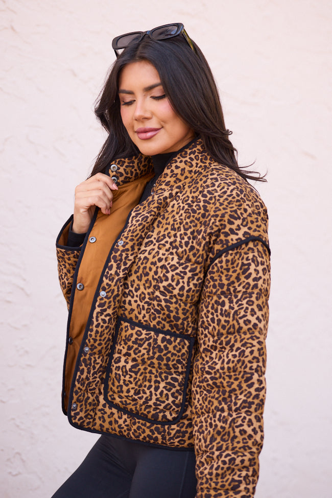 Sterling Leopard Snap Up Jacket SALE