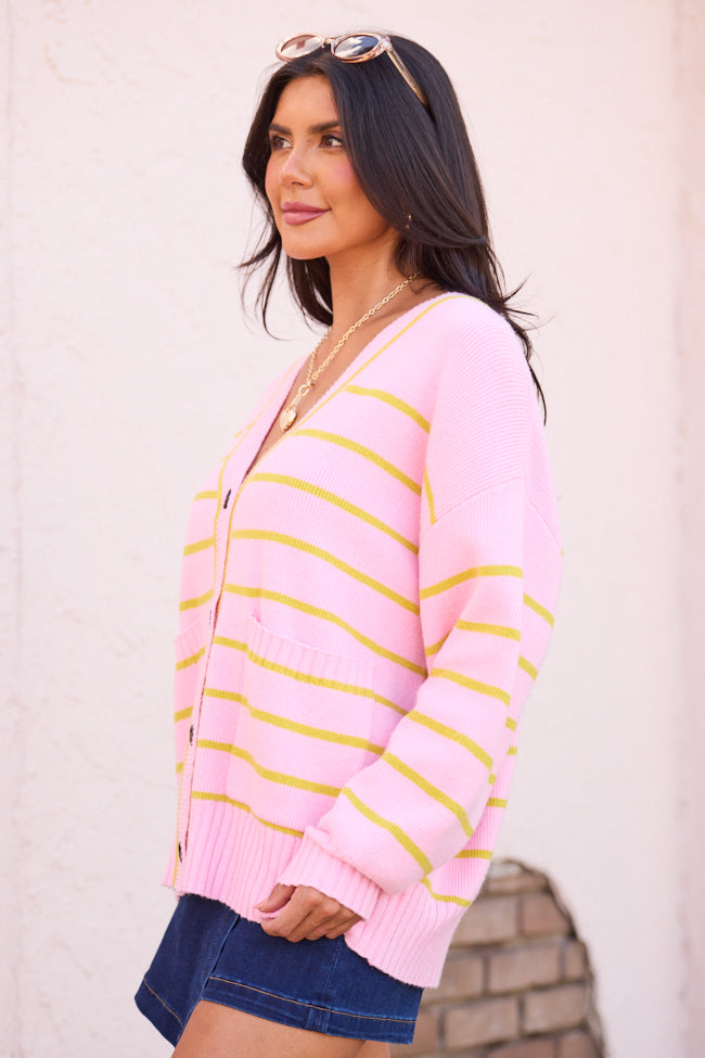 Jett Pink Striped Cardigan SALE