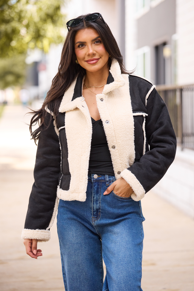 Orion Black Reversible Faux Suede Jacket SALE