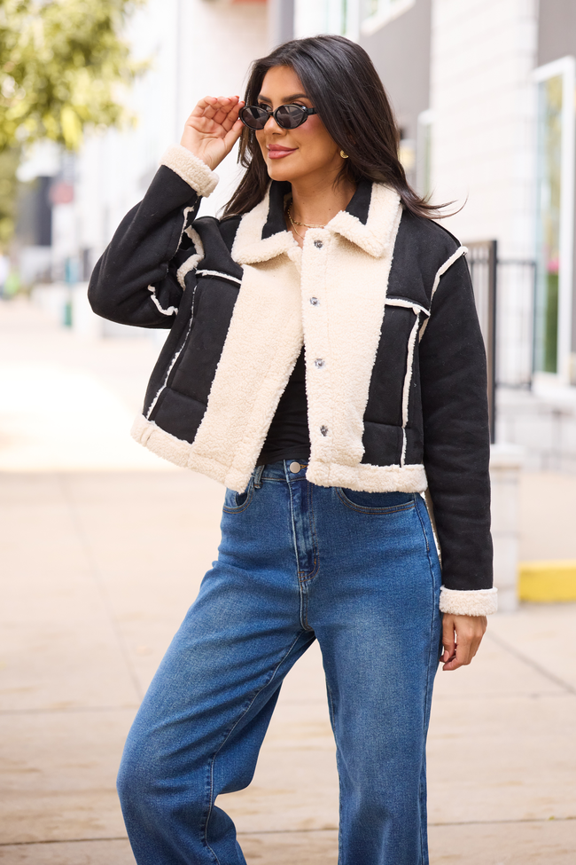 Orion Black Reversible Faux Suede Jacket SALE