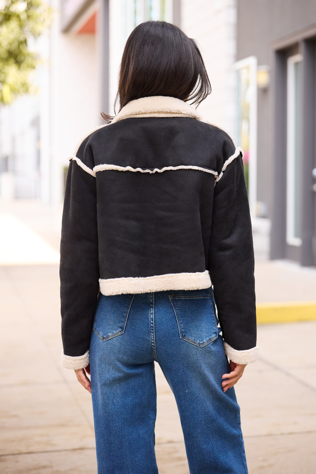 Orion Black Reversible Faux Suede Jacket SALE