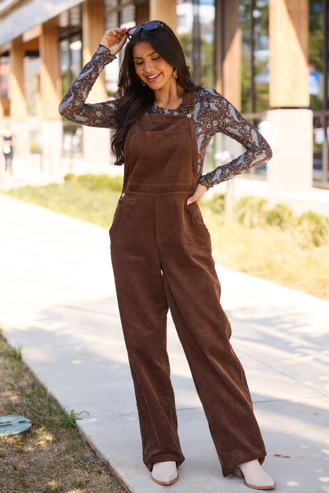 Alden Brown Cord Overalls