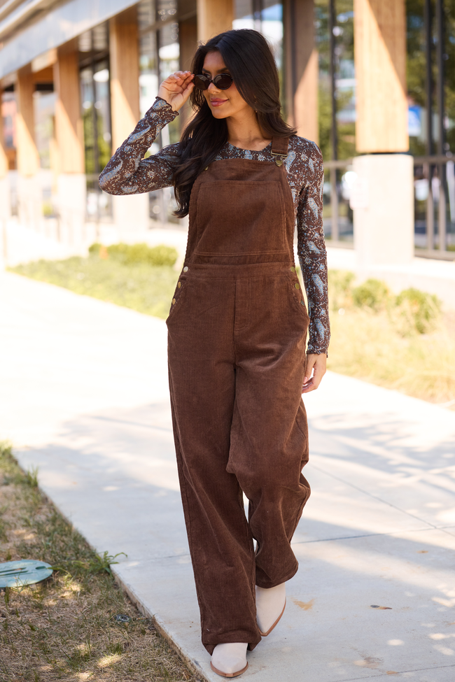 Alden Brown Cord Overalls