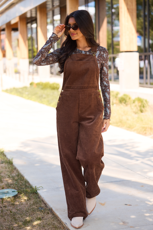 Alden Brown Cord Overalls