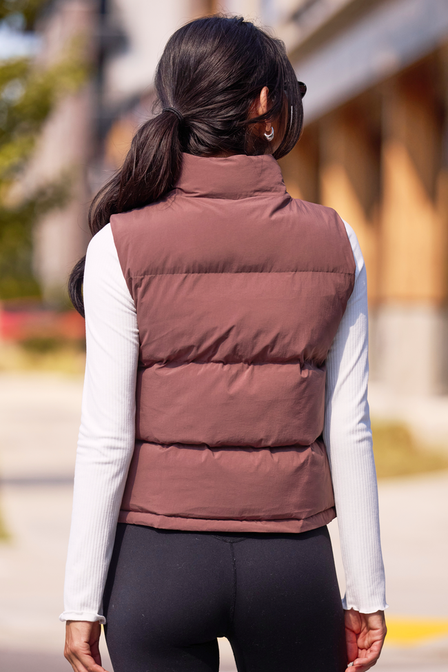 Liberty Brown Bow Puffer Vest SALE