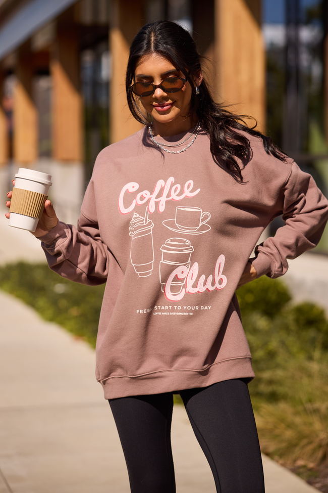 Coffee Club Mocha Graphic Sweatshirt
